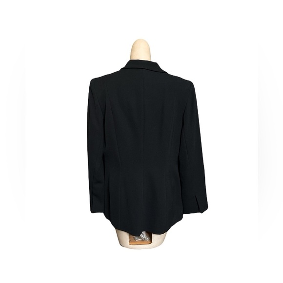 Badgely Mischka Couture USA Made Elegant Wool Blend Beaded Black Jacket Blazer 8 - Picture 2 of 7